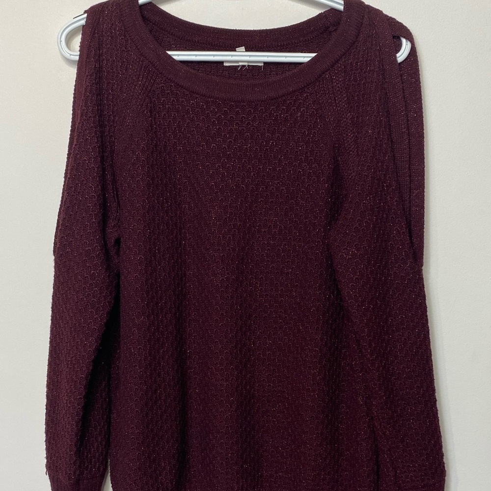 Maurice’s burgundy sparkle sweater